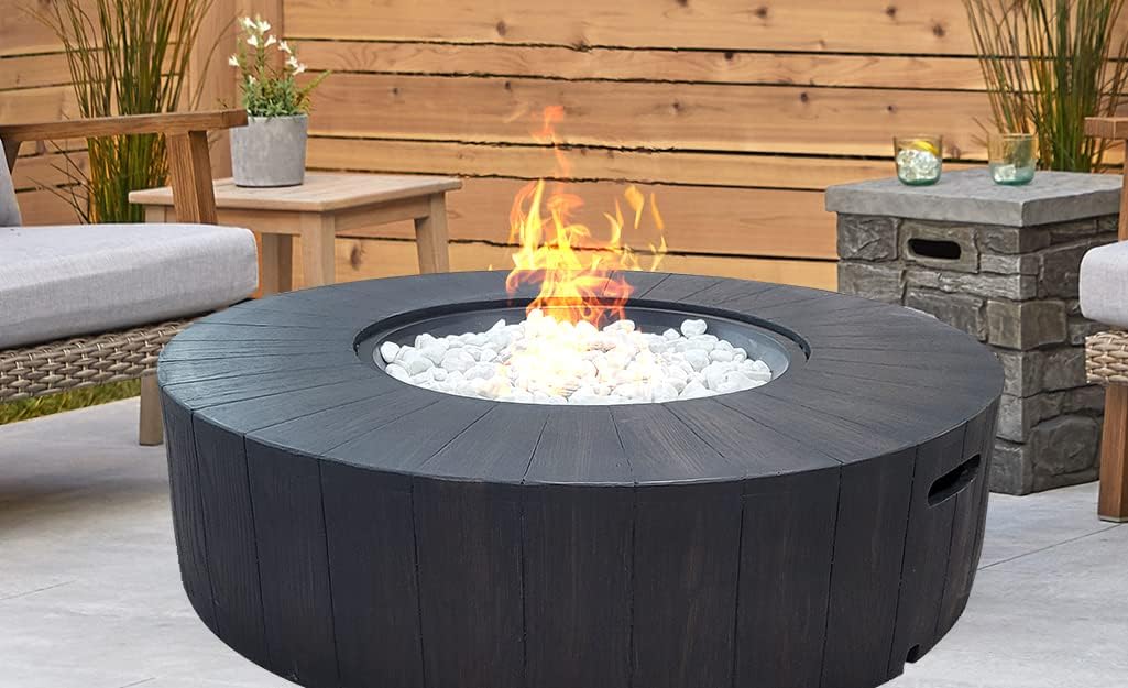 Coffee table height fire table