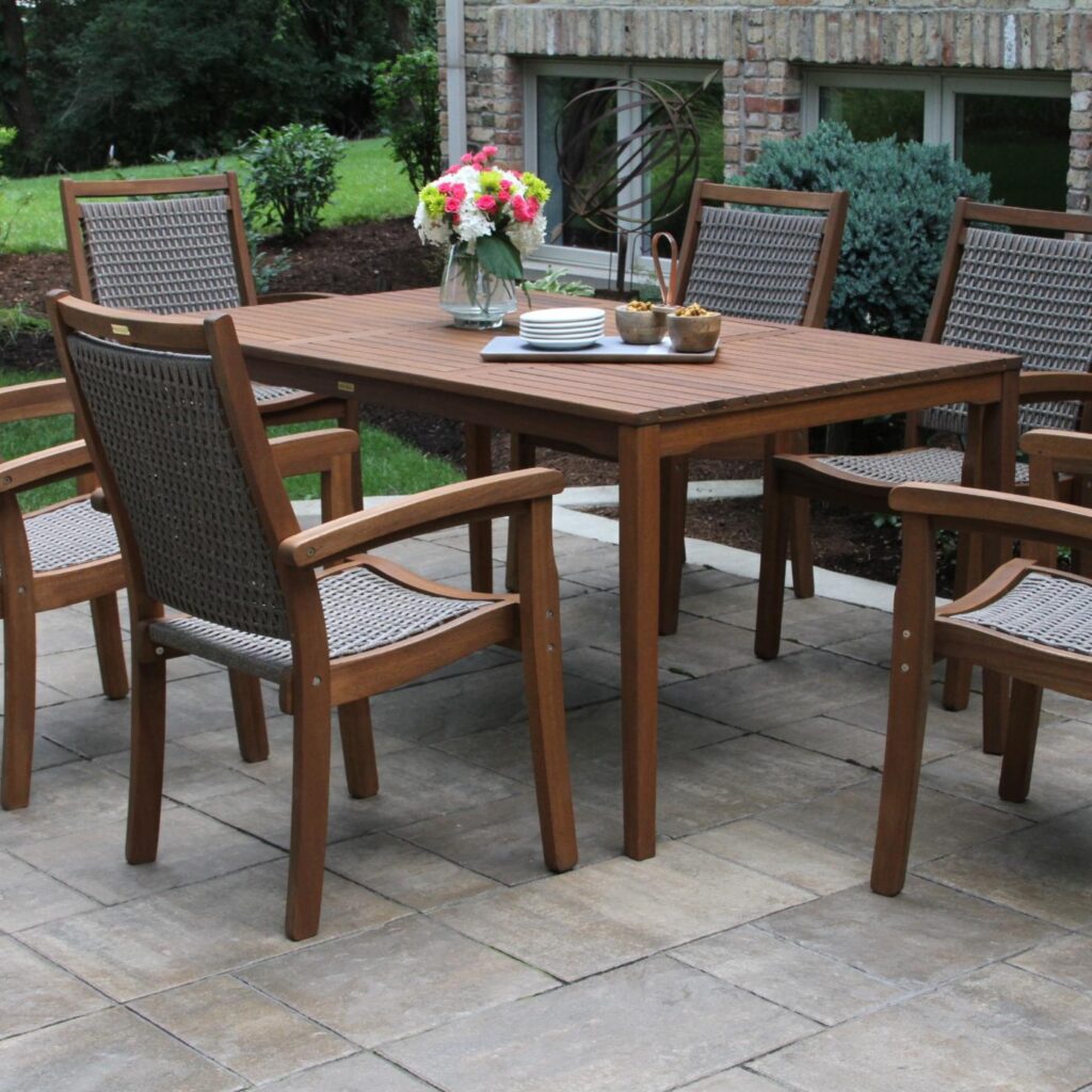 Eucalyptus Resign Elegant wood patio furniture