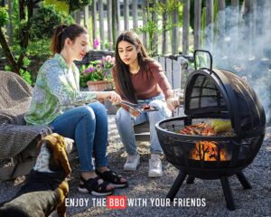Combination Wood Burning Fire Pit and Grill